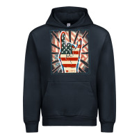 Navy Freedom rock hand Urban Hoodie - FaDigitalArtStudio
