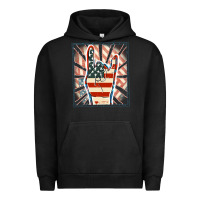 Pigment Black Freedom rock hand Urban Hoodie - FaDigitalArtStudio