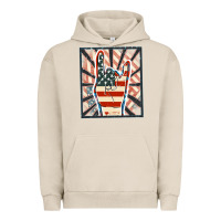 Pigment French Oak Freedom rock hand Urban Hoodie - FaDigitalArtStudio