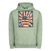 Pigment Oil Green Freedom rock hand Urban Hoodie - FaDigitalArtStudio