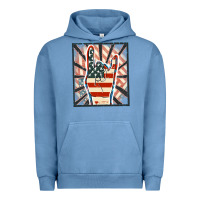 Pigment Pebble Blue Freedom rock hand Urban Hoodie - FaDigitalArtStudio