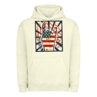 Pigment Pistachio Freedom rock hand Urban Hoodie - FaDigitalArtStudio