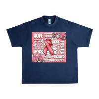 Navy cancer words Urban Heavy Tee - MaliasSmallBusiness