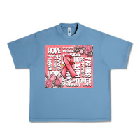 Pebble Blue cancer words Urban Heavy Tee - MaliasSmallBusiness