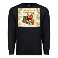 Black i can't talk right now Premium Sweatshirt - TumblerDesignByShophia