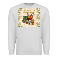 Dove Grey i can't talk right now Premium Sweatshirt - TumblerDesignByShophia