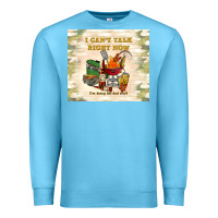 Ocean Blue i can't talk right now Premium Sweatshirt - TumblerDesignByShophia