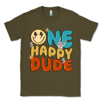 Army Green one happy dude Classic Tee - MaliasSmallBusiness