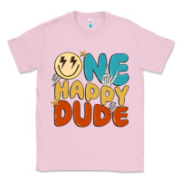 Bubblegum Pink one happy dude Classic Tee - MaliasSmallBusiness