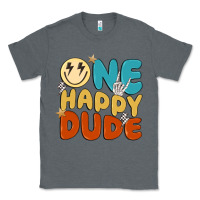 Charcoal Heather one happy dude Classic Tee - MaliasSmallBusiness
