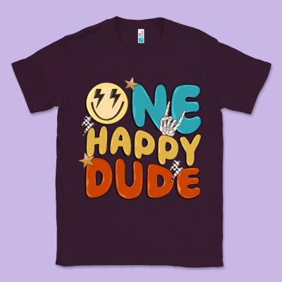 One Happy Dude Classic Tee Designed By Maliassmallbusiness