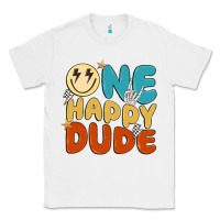 White one happy dude Classic Tee - MaliasSmallBusiness