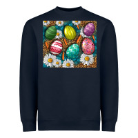 Navy Easter eggs Heavyweight Sweatshirt - NancyCooperArtShop