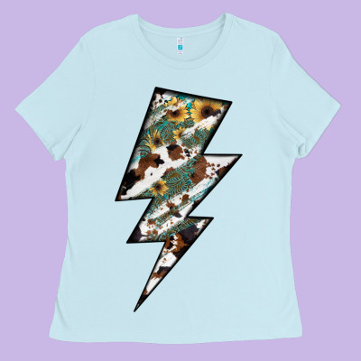 Lightning Bolt Ladies Tee Designed By Jahusdesignshop
