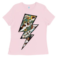 Bubblegum Pink Lightning Bolt Ladies Tee - JahusDesignShop