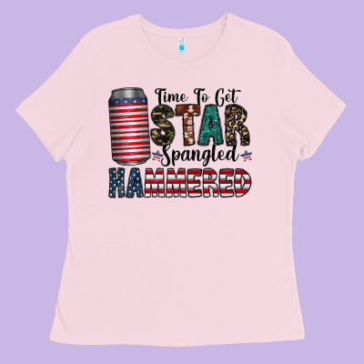 Star Spangled Hammered Ladies Tee Designed By Cowhidedigitalart