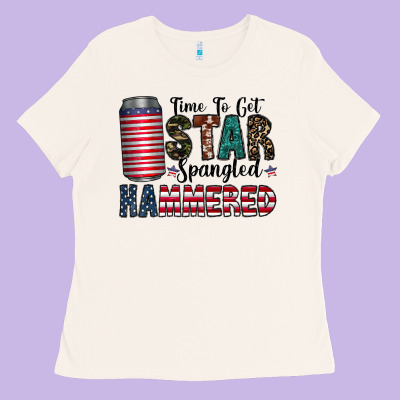Star Spangled Hammered Ladies Tee Designed By Cowhidedigitalart