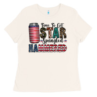 Bone Star Spangled Hammered Ladies Tee - CowhideDigitalArt