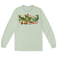 Matcha christmas dinosaurs Long Sleeve Tee - MaliasSmallBusiness