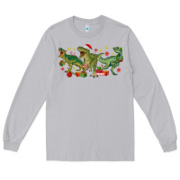 Moon Dust christmas dinosaurs Long Sleeve Tee - MaliasSmallBusiness