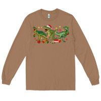 Toasted Coconut christmas dinosaurs Long Sleeve Tee - MaliasSmallBusiness
