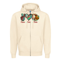 Sandshell Peace Love Cows Zipper Hoodie - Bettercallsaul