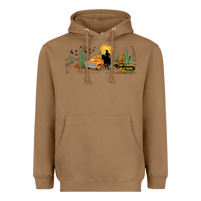 Western I Got A Heart Like A Truck Heavyweight Hoodie by TumblerDesignByShophia | Teevron