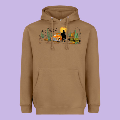 Western I Got A Heart Like A Truck Heavyweight Hoodie Designed By Tumblerdesignbyshophia