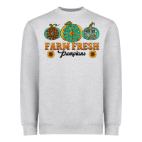 Heather Grey Orange glitter pumpkin Heavyweight Sweatshirt - NancyCooperArtShop