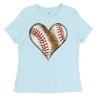 Baby Blue baseball heart Ladies Tee - HRA Design Shop