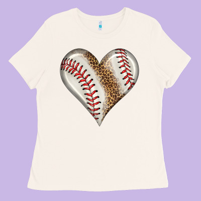 Baseball Heart Ladies Tee Designed By Hra Design Shop