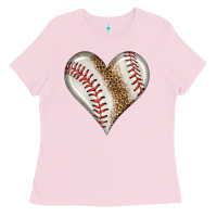 Bubblegum Pink baseball heart Ladies Tee - HRA Design Shop