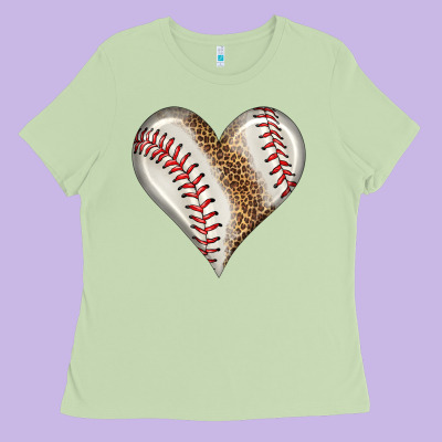 Baseball Heart Ladies Tee Designed By Hra Design Shop
