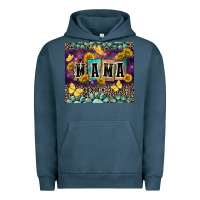 Pigment Midnight Navy Mama with sunflowers Urban Hoodie - FaDigitalArtStudio
