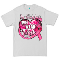 Dove Grey in october we wear pink heart Premium Tee - JahusDesignShop