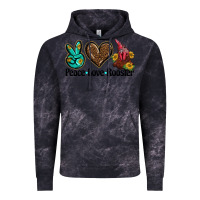 Cloud Black peace love rooster Vintage Hoodie - BarkalooDesign