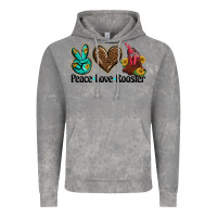 Peace Love Rooster Vintage Hoodie | Teevron