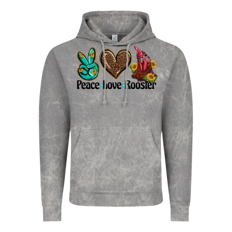 Peace Love Rooster Vintage Hoodie by BarkalooDesign | Teevron
