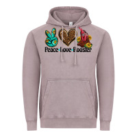 Vintage Zinc peace love rooster Vintage Hoodie - BarkalooDesign