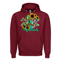 Burgundy Aquarius Zodiac Zipper Hoodie - Bettercallsaul