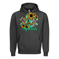 Charcoal Heather Aquarius Zodiac Zipper Hoodie - Bettercallsaul