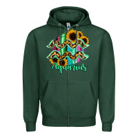 Sports Green Aquarius Zodiac Zipper Hoodie - Bettercallsaul