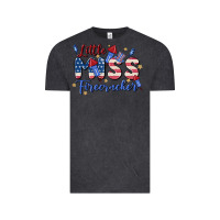 Vintage Black little miss firecracker Vintage Tee - MaliasSmallBusiness