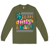 Army Green team third grade Long Sleeve Tee - NancyCooperArtShop