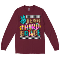 Burgundy team third grade Long Sleeve Tee - NancyCooperArtShop