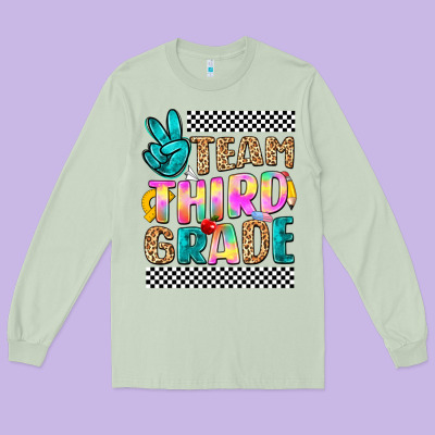 Team Third Grade Long Sleeve Tee Designed By Nancycooperartshop