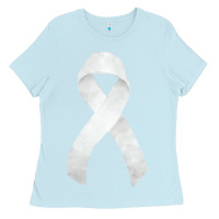 Baby Blue lung cancer ribbon fa element Ladies Tee - FaDigitalArtStudio