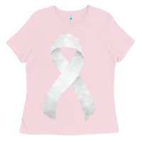 Bubblegum Pink lung cancer ribbon fa element Ladies Tee - FaDigitalArtStudio