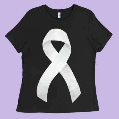 Lung Cancer Ribbon Fa Element Ladies Tee Designed By Fadigitalartstudio