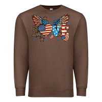 Chestnut Love America wings 4th of july Premium Sweatshirt - HowdyJamesFarm